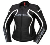 IXS RS-600 1.0 Veste en cuir de moto pour dames, Noir/Blanc, Taille 40