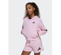 Veste jacket Hoodie petites filles Adidas Future Icons 3-S FZ Junior Rose Coto