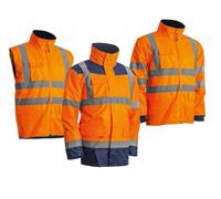 Veste KANATA PU HI-VIZ 3M orange fluo/marine TM - COVERGUARD - 7KANOM