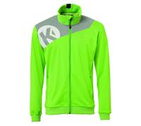 KEMPA - CORE 2.0 POLY JACKET - Veste Handball - Poches latérales zippées - Vert Espoir/Gris Foncé Chiné - FR : 2XL (Taille Fabricant : XXL)
