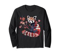Veste Kimono Cat Bear T Petits Pandas Haori Panda Rouge Manche Longue