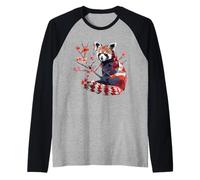 Veste Kimono Cat Bear T Petits Pandas Haori Panda Rouge Manche Raglan