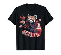 Veste Kimono Cat Bear T Petits Pandas Haori Panda Rouge T-Shirt