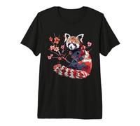 Veste Kimono Cat Bear T Petits Pandas Haori Panda Rouge T-Shirt Haut de Gamme