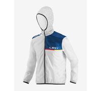 Veste légère à capuche Leki Windblocker blanc bleu - M
