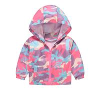 Veste légère à capuche pour fille - Printemps et hiver, Camouflage, 4-5 ans
