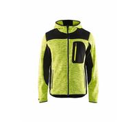 Veste légère d'Hiver tricotée à capuche - BLAKLADER - 49302117 - Marine - Jaune - Femme L
