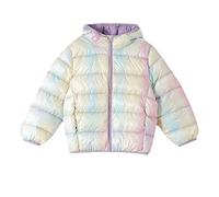Veste légère et Pliable pour Filles et Mini-mesures modèle Coupe-Vent avec Capuche Confort Doux et rangements Pratiques idéale pour Saisons changeantes et activités en (Multicolour, 5-6 Years)