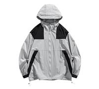 Veste légère femme imperméable coupe-vent sportive avec solaire UPF50 et design ajustable pour extérieur (Grey, S)