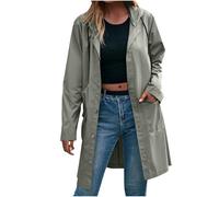 Veste Légère Femme Imperméable Veste De Pluie Imperméable À Capuche pour Femme Vestes Thin avec Fermeture Et Poche Coupe-Vent avec Cordon pour Femmes Manteau Léger Respirant pour L'extérieur Voyage