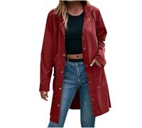 Veste Légère Femme Imperméable Veste De Pluie Imperméable À Capuche pour Femme Vestes Thin avec Fermeture Et Poche Coupe-Vent avec Cordon pour Femmes Manteau Léger Respirant pour L'extérieur Voyage