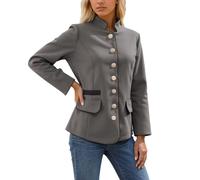 Veste Legere Femme - Veste décontractée pour Femme avec col asymétrique et Boutonnage Avant Manteau extérieur Confortable pour Automne et Hiver