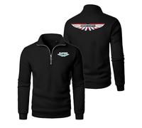 Veste Legere Homme à Zippée Aston mar-t.in, Blouson Aviateur Léger à Col Montant, Bombers Homme pour Casual Affaires, Sweats(Black,S)
