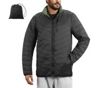 JEMIDI Veste Legere Homme - Doudoune Veste Légère Fine et Matelassée Taille S à 2XL pour Hiver Grand Froid - Blouson Imperméable et Réversible avec 5 Poches - Doudoune Chaude