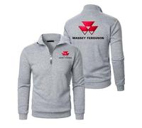 Veste Legere Homme Été Massey fergus.on, Blousons Homme à Col Montant Beau, Coupe-Vent Décontracté avec Poche, Chaud(Grey,M)