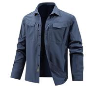 Veste Legere Homme Mi Saison Chic Bomber Veste Homme Printemps Décontracté À Manches Longues avec Plusieurs Poches Manteau D'extérieur Léger Coupe-Vent Aviateur Jacket Automne