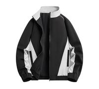 Veste LéGèRe Homme - Veste décontractée pour Homme avec col Ample et Style Printemps-Automne en Blocs de Couleurs Sportifs