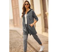 Veste légère petites pierres brillantes fantaisie - Mandarin - graphite chiné GRAPHITE CHINÉ 40