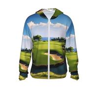 Veste légère UPF 50+ avec fermeture éclair intégrale - Protection solaire - Pour homme et femme - Manches longues, Noir/blanc, XXL