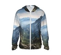 Veste légère UPF 50+ pour homme - Fermeture éclair intégrale - Protection solaire - Pour femme, noir, XX-Large