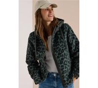 Veste léopard en laine mélangée