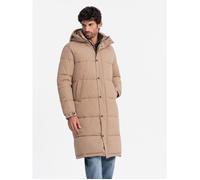 Veste longue d'hiver matelassée avec capuche - Ombre - Pour Homme - Beige S