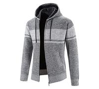 Veste Longue Homme Automne Et Hiver Chaud Doudoune Manches Longues Sans Manches Oversize Pas Cher Sweat Bicolore Décontractée Capuche Molleton Blouson Noir