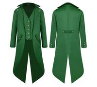 Veste Longue Homme Veste Costume Homme Costume Vampire Homme Blazers Homme Deguisement Halloween Vampire Homme Deguisement Halloween Homme Vampire Deguisement Homme Costume Ho(Green,M)