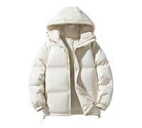Veste Longue Homme Zippée Zippé Snowboard Ado Brillante Grand Froid Tres Chaude Parka Chantier Aviateur Matelassée Thermique Winter Col Mao Sport Plume Doudoune Cuir Homme Beige 4XL