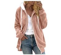 Veste Longue Polaire Femme Grande Taille Sweats à Capuche Femme Pull Polaire Femmes avec Cordon Épaissir Hoodie Femmes Mode Décontractée Manteaux Automne Hiver Manteau à Manche Longue