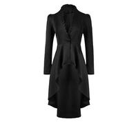 Veste Longue rayée Steampunk pour Femme, Automne, Hiver, Vintage, fête, Frack, Smoking, Carnaval, Renaissance, Victorien, Gothique, Manteaux Longs victoriens Carnaval