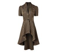 Veste longue rayée steampunk pour femme, automne, hiver, vintage, fête, frack, smoking, carnaval, Renaissance, victorien, gothique, manteaux longs victoriens Carnaval