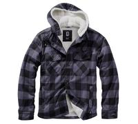 Brandit Lumber Jacket Hooded, color: black/grey, size: 4XL