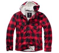 Brandit Lumber Jacket Hooded, color: red/black, size: 3XL