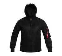 Veste MA-1 Zip Hood Backprint Bomber Alpha Industries - Black/White XL