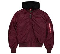 Veste MA-1 Zip Hood Backprint Bomber Alpha Industries - Dark Cherry L