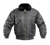 Brandit MA2 Fur Collar Jacket, color: black, size: 5XL