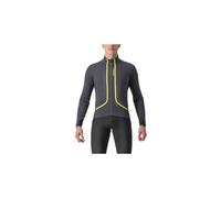 Veste manches longues castelli flight air gris fonce jaune fluo