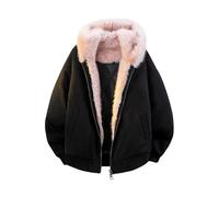 Veste Marron Cuir Homme Polaire Matelassée Jeans Lainée Canadienne Hardshell Américain Fausse 6xl Retournée Épaisse Veritable Doublé Ceinture Brun Type Cache Semi Bleach