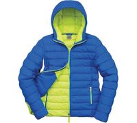 Veste Matelassée - Doudoune Femme R194f - Bleu Océan Et Lime