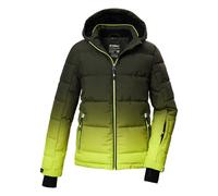 killtec Garçon Ksw 382 Bys Qltd Jckt Veste De Ski Matelassée Avec Capuche Et Jupe Pare-neige, Citron Vert, 164 EU