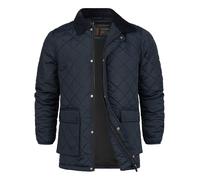 Indicode Veste matelassée INDrills pour homme avec col en velours côtelé et surpiqûre en losanges - Doudoune pour homme, Sky Captain, L