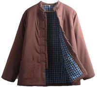 Veste Matelassée Légère en Coton avec Poches pour Homme, Femme, Costume Tang d'hiver en Coton pour Hommes Et Uniforme De Tai Chi À Manches Longues, Style Chinois, Vêtements De Kung Fu B,XL