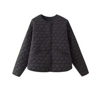 Veste matelassée légère en forme de cœur pour femme nouvelle collection automne 2024 fine légère longue et élégante avec manches longues Veste