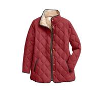 Veste matelassée légère pour femme - Grandes tailles - Veste demi-saison avec fermeture éclair - Veste d'hiver chaude - Doudoune surdimensionnée - Col montant - Veste polaire - Couleur unie - Veste de