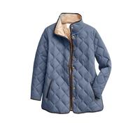 Veste matelassée légère pour femme - Grandes tailles - Veste demi-saison avec fermeture éclair - Veste d'hiver chaude - Doudoune surdimensionnée - Col montant - Veste polaire - Couleur unie - Veste de