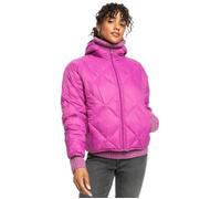 Veste matelassée légère Roxy Femme L - Violet - tissu éco-responsable - capuche doublée - poches latérales S