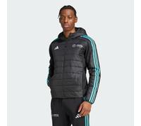 adidas Homme MERCEDES - AMG PETRONAS FORMULA ONE TEAM DNA PUFFER JACKET MEN, Black/White, XS