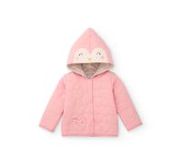 Veste matelassée pour bébé fille avec capuche décorée rose 12M(74CM)