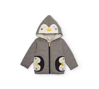 Veste matelassée pour bébé garçon avec capuche à motif pingouin gris 12M(74CM)